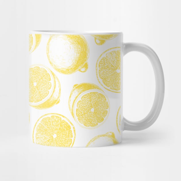 Hand drawn lemon pattern by katerinamk